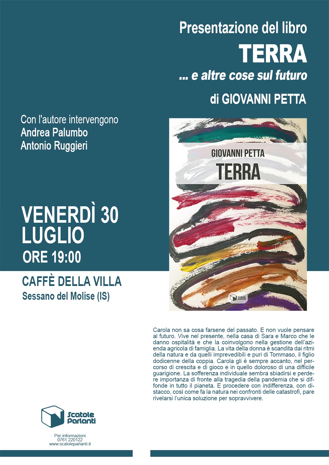 Giovanni Petta, Terra, Presentazione Sessano del Molise - Locandina