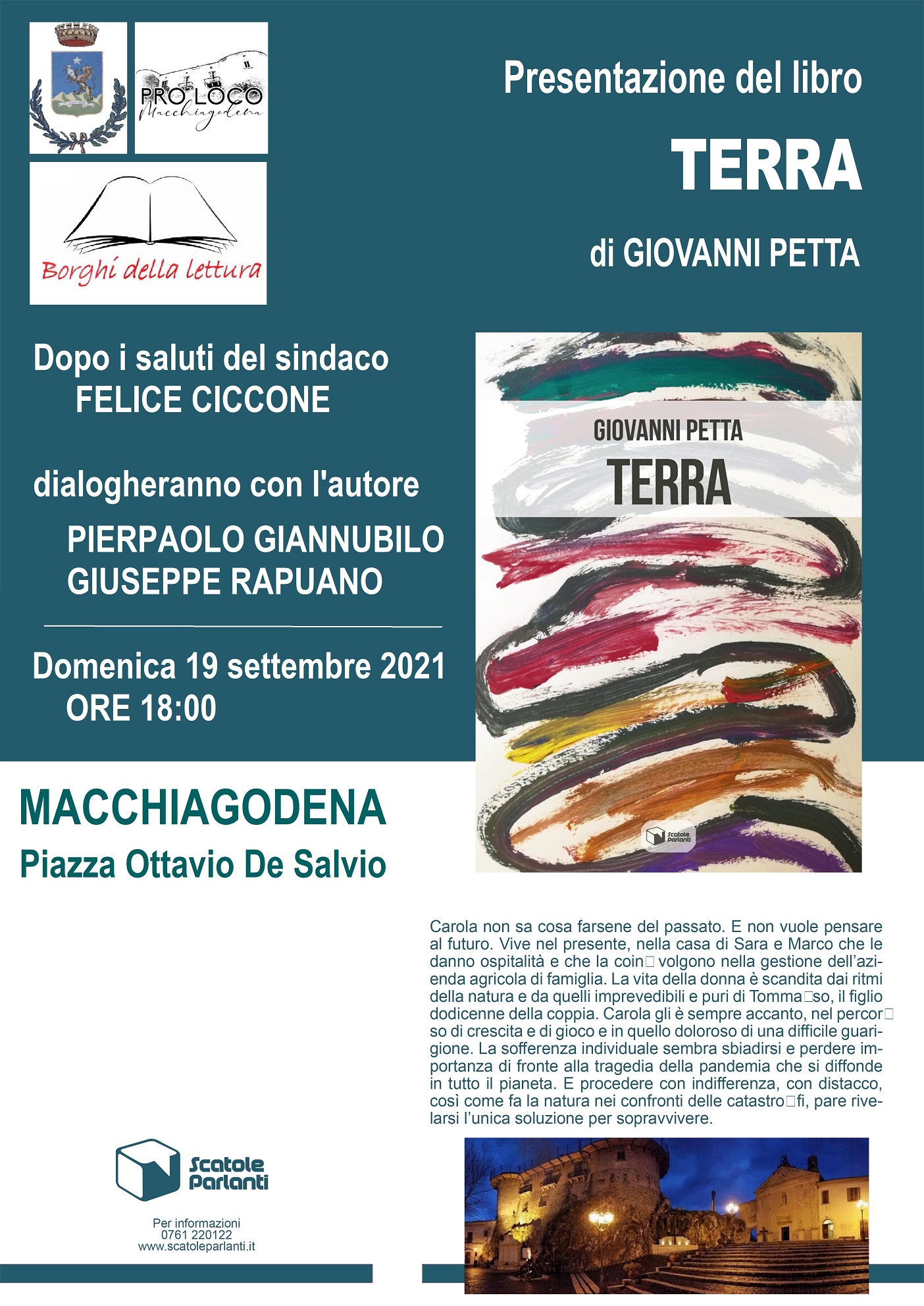 Giovanni Petta, Terra, Presentazione Macchiagodena - Locandina