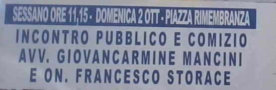 Mancini manifesto comizio