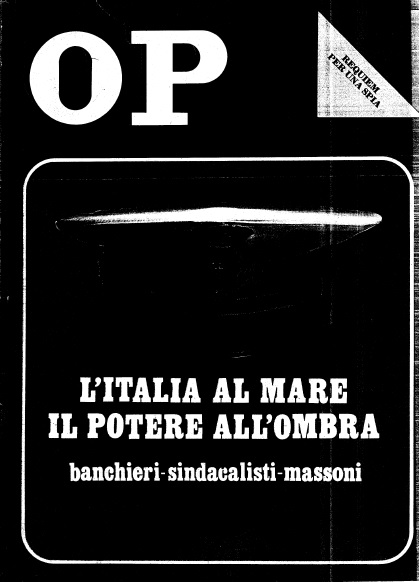 «Osservatore Politico», Mino Pecorelli, Copertina 15 agosto 1978