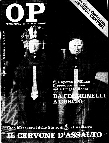 «Osservatore Politico», Mino Pecorelli, Copertina 20 febbraio 1979