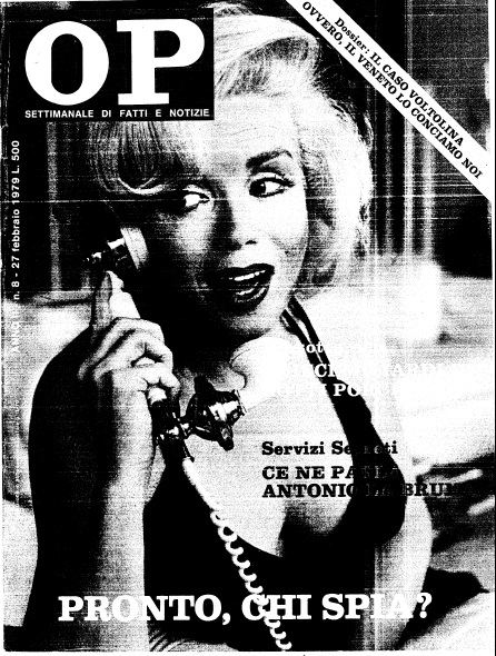 «Osservatore Politico», Mino Pecorelli, Copertina 27 febbraio 1979